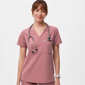 Figs Catarina One-Pocket Scrub Top - Mauve, S